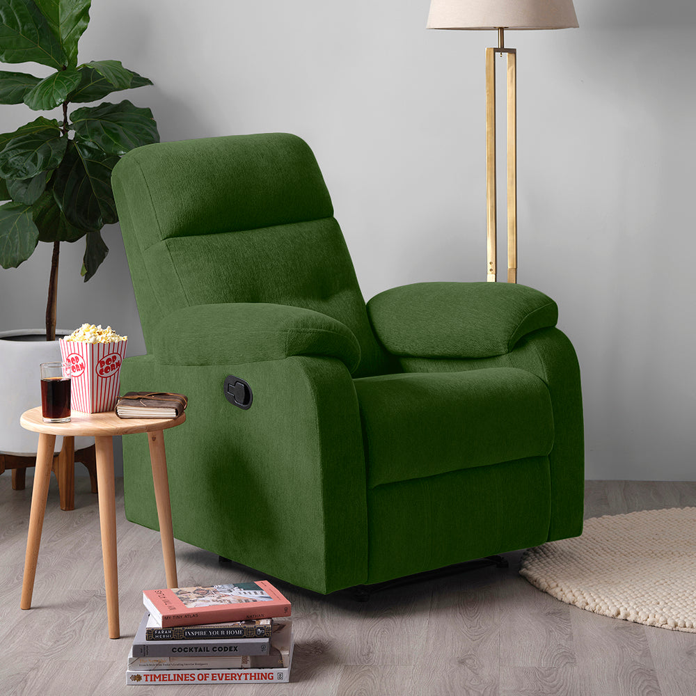 Sleepyhead RX5 - Single Seater Fabric Recliner (Avocado Green)