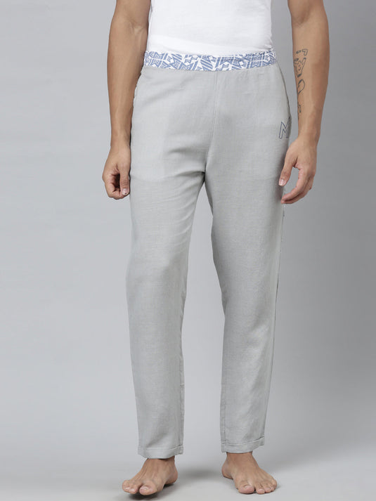 Ecentric-Mumbai Indians Official Men Grey Hemp Lounge Pant