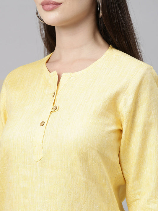 Women Lemon Yellow Ultimate Yoga Top