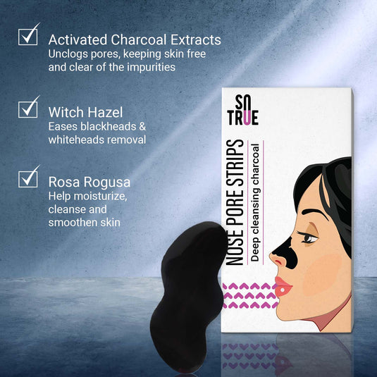 Charcoal Nose Pore Deep Cleansing Strips (4 Strips)