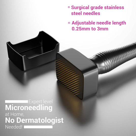 Derma Stamp | Adjustable Stainless Steel Needles - 0.25mm to 3mm