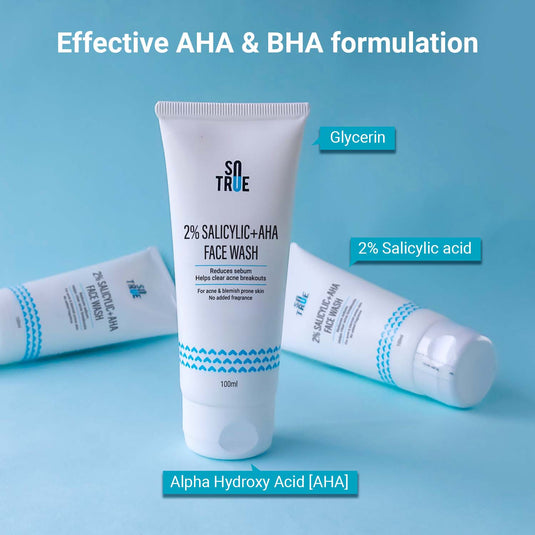 2% Salicylic Acid + AHA Face Wash 100ml (Pack of 2)