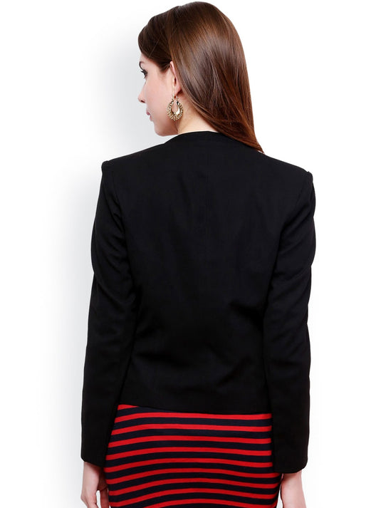 Black Solid Blazer