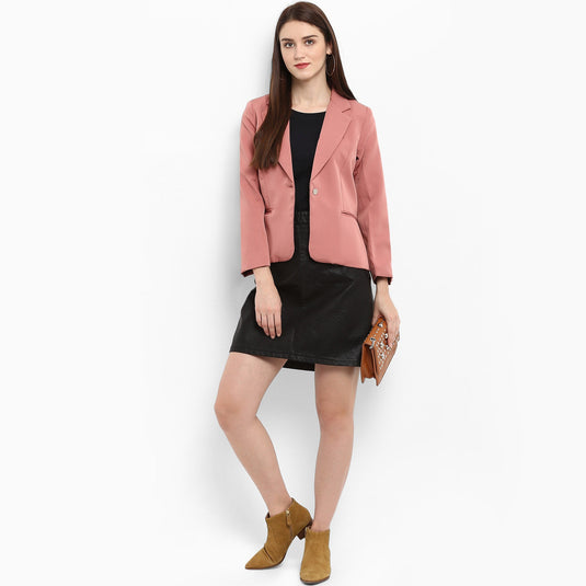 Pastel Pink Collared Blazer