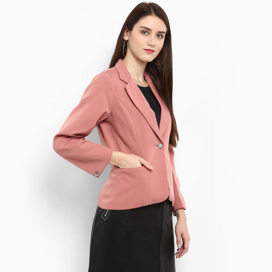 Pastel Pink Collared Blazer