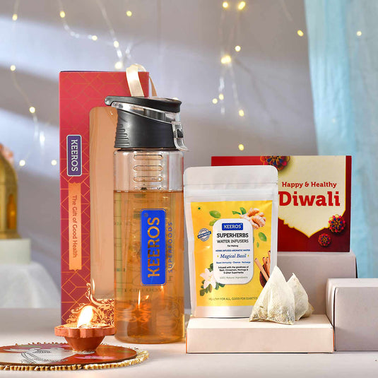 Keeros Healthy Bhai Dooj Gift Hampers with Tikka Pack | Perfect Bhai Dooj Gifts for your Beloved Brother in a Premium Box