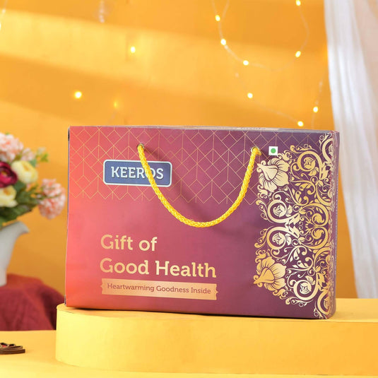 Keeros Bhaidooj Gift Hamper for Brother with Chocolate-Coated Almonds & Cashews, Tasty & Crunchy Supersnacks| Nutritious Superfoods in a Bhaidooj Gift Hamper | Ideal for Healthy Gifting