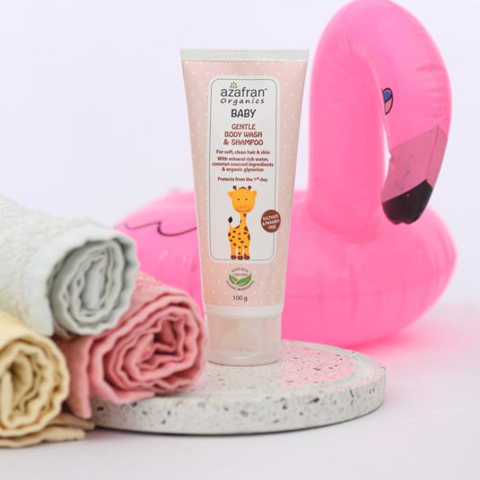 Azafran Organic Baby Gentle Body wash and Shampoo