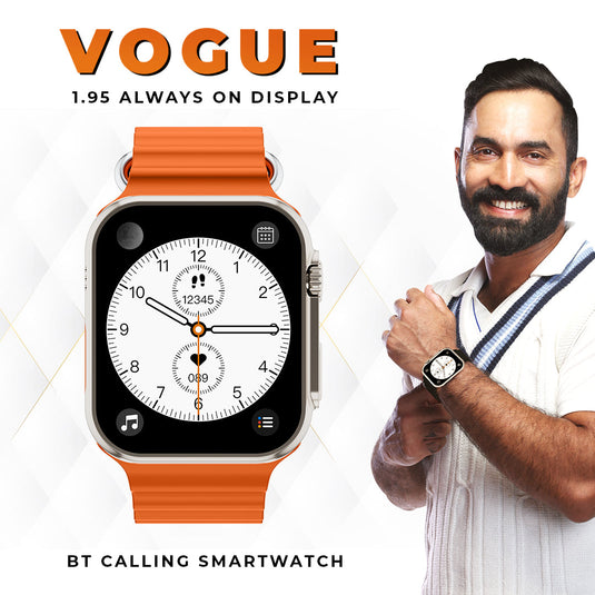 Gizmore Vogue 4.85cm (1.95) AOD 600 NITS | 320 X 385 PX HD Display Bluetooth Calling Smartwatch