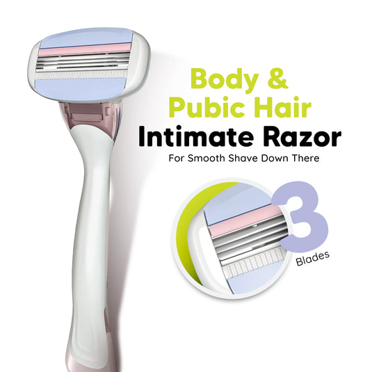 LetsShave Body and Pubic Razor for Men, Razor for sensitive area