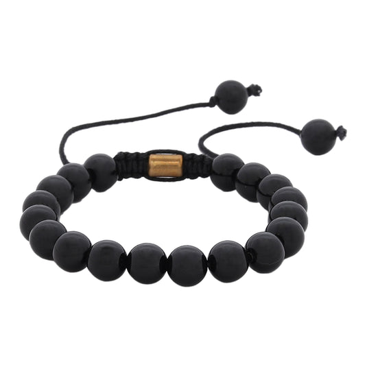 Real Black Tourmaline Certified Gemstone Bracelet