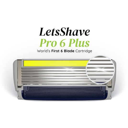 LetsShave Pro 6 Plus Blades for Men Pack of 8