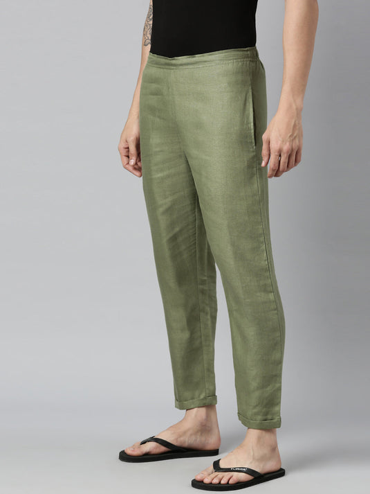 Men Regal Olive Hemp Yoga Pant