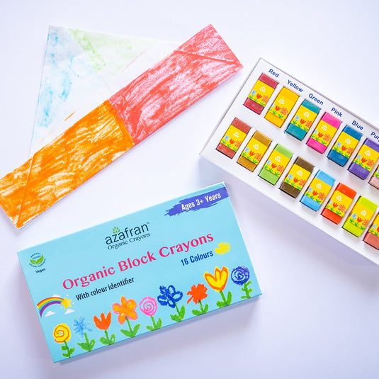 Organic Block Crayons, Standard Size, 16 Colors