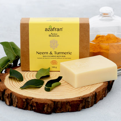 Organic Neem & Turmeric Skin Clearing Bath Bar - 100gm