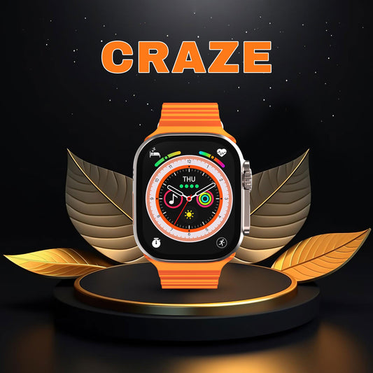 Gizmore CRAZE 2.01inch (5.1cm) Large Display with 240*283 px |500 NITS |AOD| Wireless Charging | AI Voice Assistance |Multi Sports Modes, IP67 | Bluetooth Calling Smart Watch for Men and Women