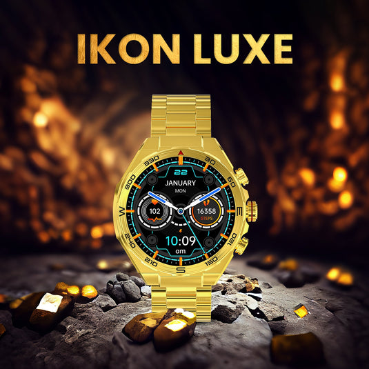 GIZMORE IKON Luxe 3.93cm (1.55) Super HD Display BT Calling Smartwatch