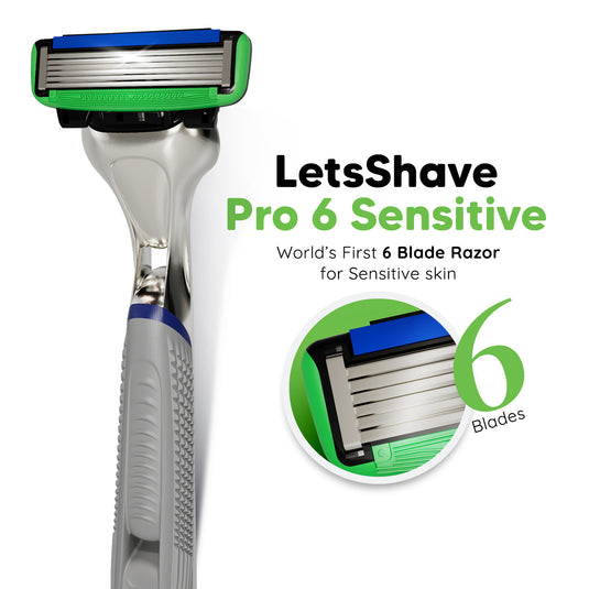 Pro 6 Sensitive Combo (Pro 6 Sensitive Razor+After Shave Balm 30 ml+Transparent Shave Gel 30 ml)