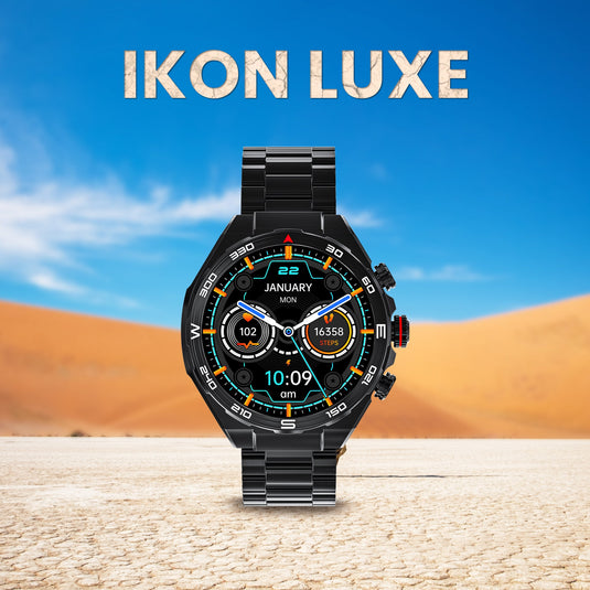 GIZMORE IKON Luxe 3.93cm (1.55) Super HD Display BT Calling Smartwatch