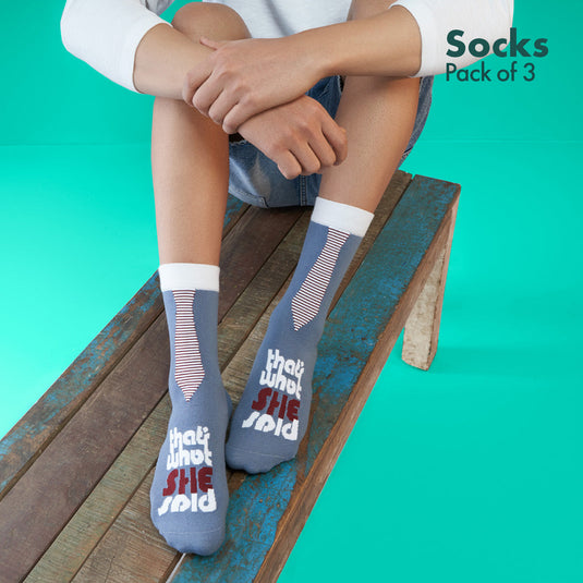 Wordle Series 2! Unisex Socks, 100% Organic Cotton, Crew Length, Pack of 3