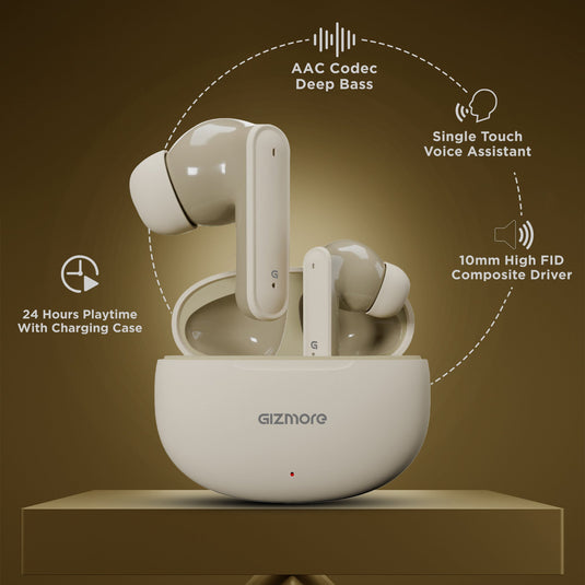 GIZMORE GIZPOD 865 In-Ear TWS with Up to 24Hrs Playtime