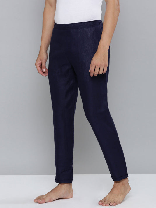 Men Royal Blue Hemp Lounge Pant