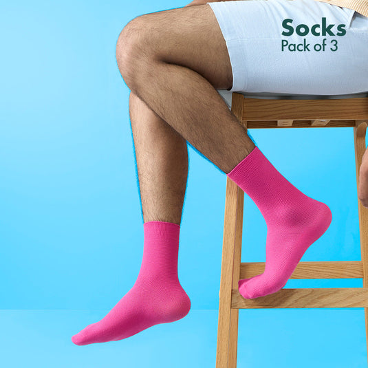 Freestyle Fusion! Unisex Socks, 100% Organic Cotton, Crew Length, Pack of 3