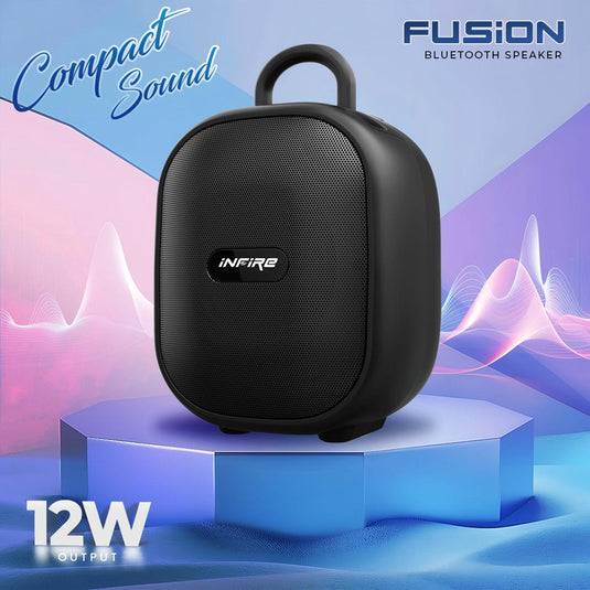 iNFiRe Fusion 12W Portable Speaker Upto 8 Hrs Playtime With TWS Function ,Mobile Holder & Type C Charging - iNFiRe