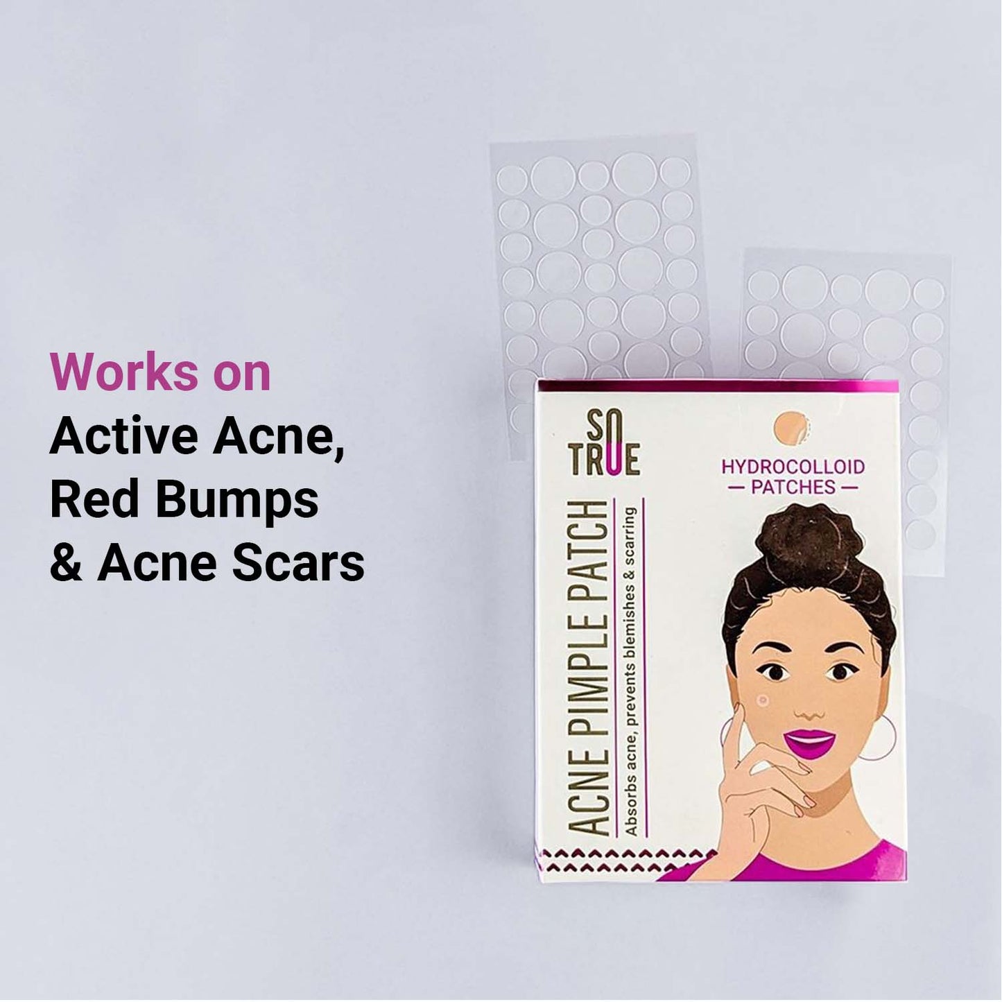 Acne Pimple Patches for Face (72 Patches) with 2 Nose Cleansing Strips