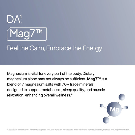 Mag7™ Powder | Seven Magnesium Complex Powder| 10g, 28 servings
