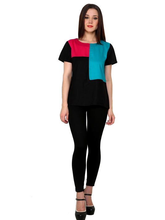 Pannkh Women's Colour Block Top