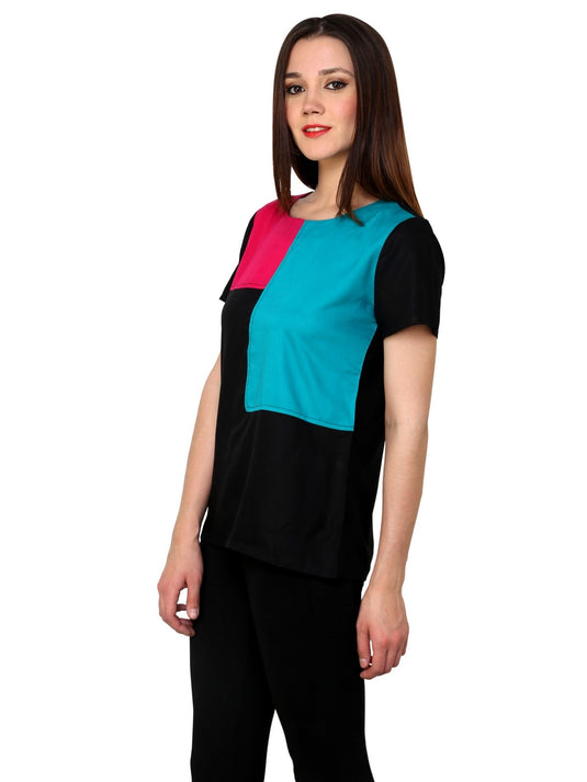 Pannkh Women's Colour Block Top