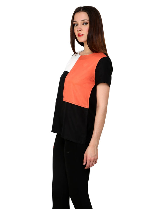 Pannkh Women's Colour Block Top