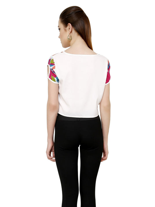 Pannkh Women's Floral Crop Top