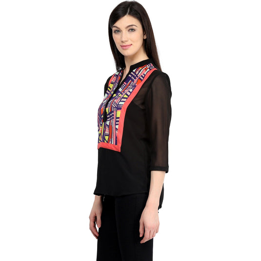 Multi Print Yoke Top