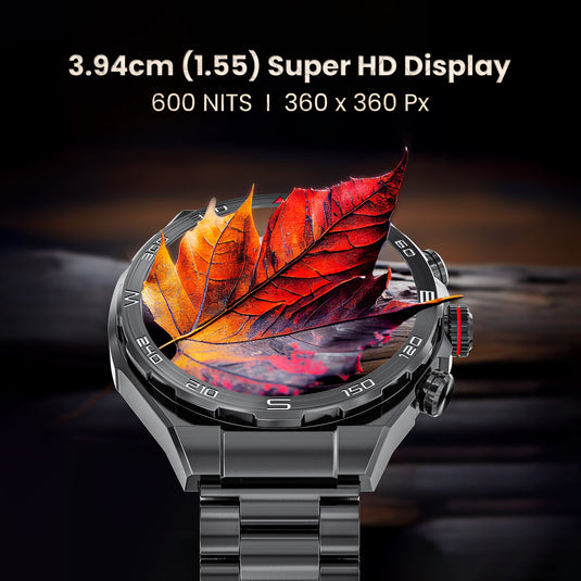 GIZMORE IKON Luxe 3.93cm (1.55) Super HD Display BT Calling Smartwatch