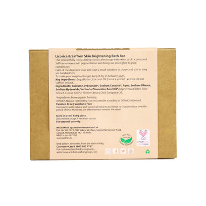 Organic Licorice & Saffron Skin Brightening Bath Bar ‚Äì Pack of 3