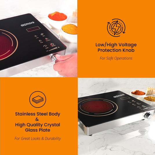 GIZMORE 2200 W Infrared Induction Cooktop