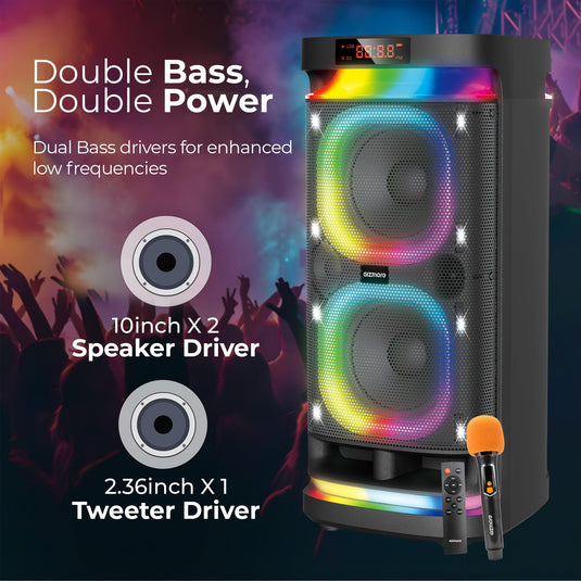 GIZMORE 300W Thunder DJ Trolley Party Speaker