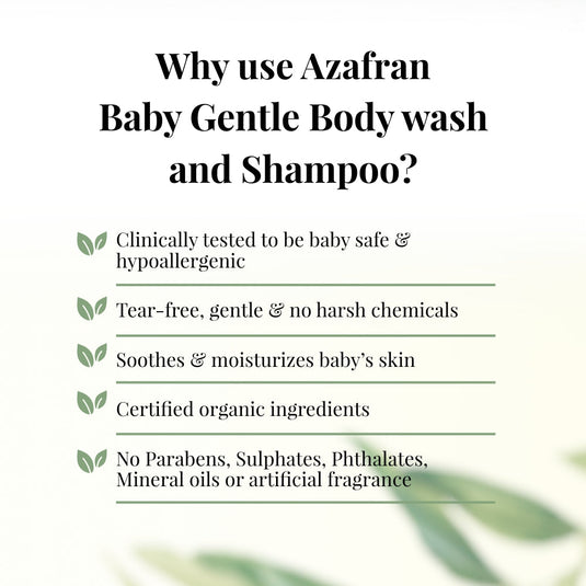 Azafran Organic Baby Gentle Body wash and Shampoo