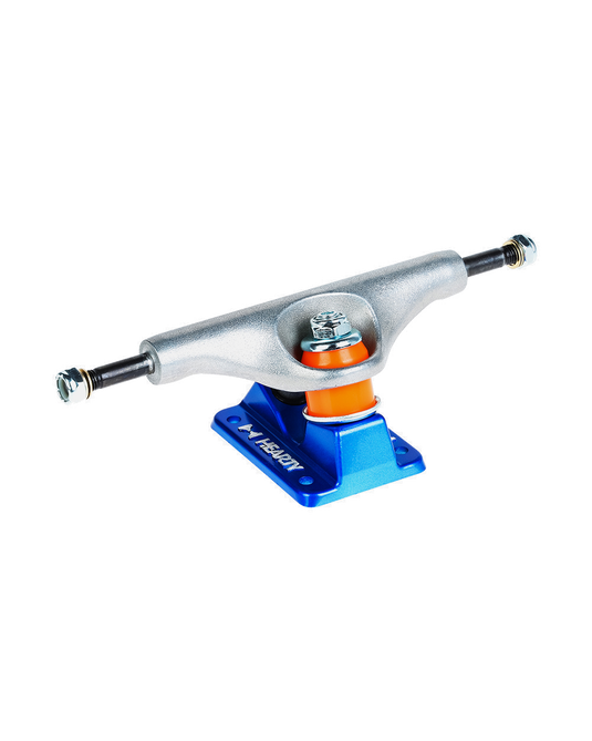 Hearty Skateboard Trucks- TorvX SERIES-  Raw/Metallic Blue