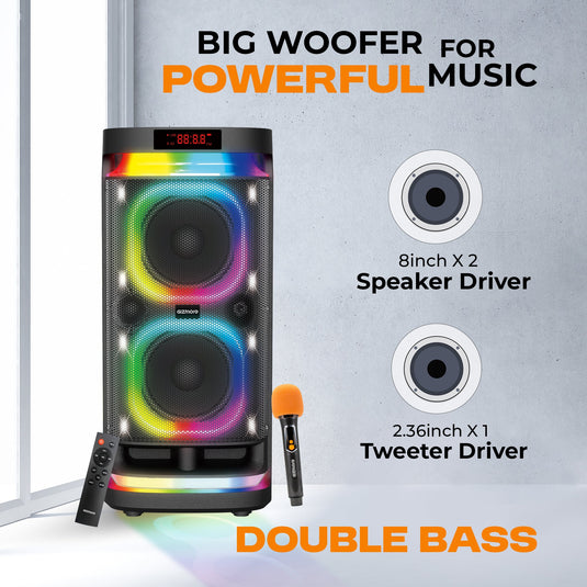 GIZMORE 220W Thunder DJ Trolley Party Speaker