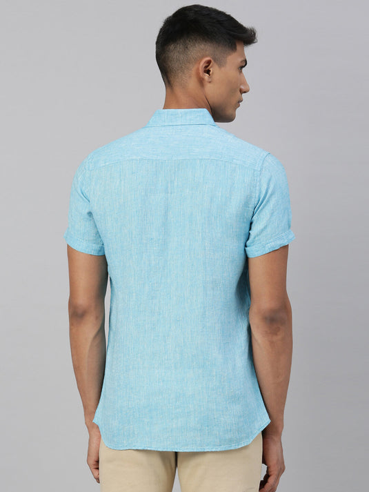 Blue Hemp Casual Shirt