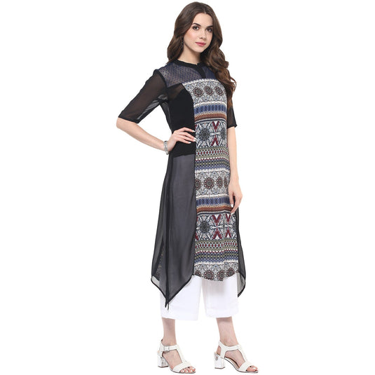 Pannkh Women's Printed Dot Net Kurti