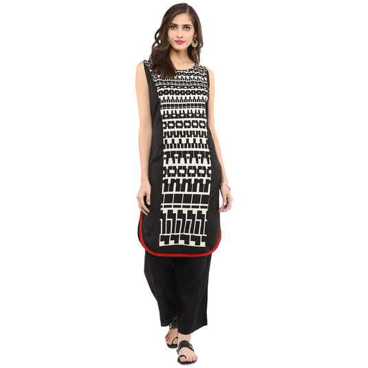 Pannkh Women's Graded Print Kurta