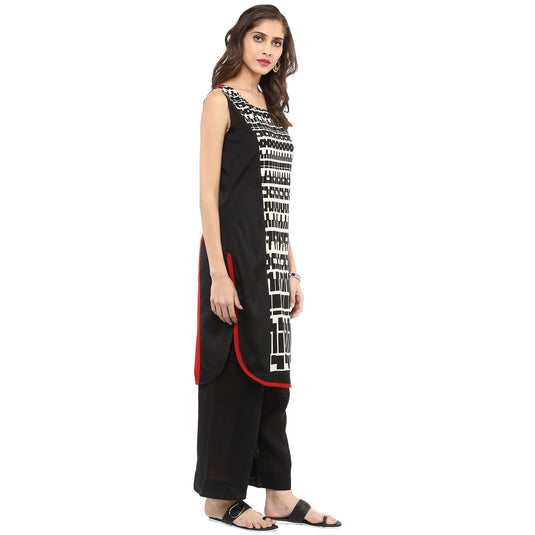 Pannkh Women's Graded Print Kurta