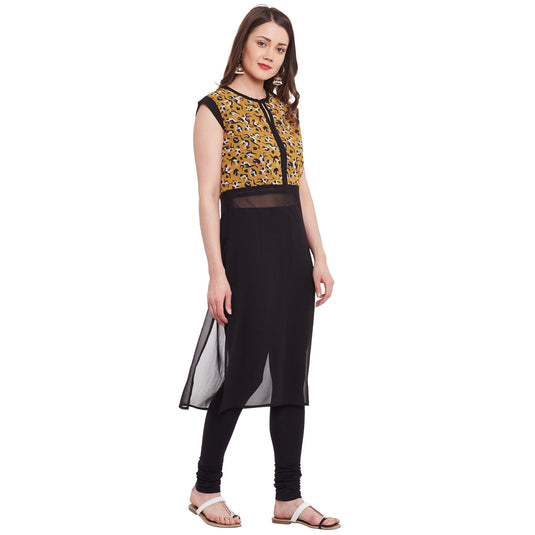 Pannkh Women's Cat Print Kurta