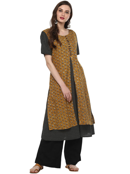 Pannkh Womens Tagai Printed Koti Style Kurta