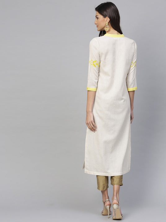 Block Printed Tassel Kurta