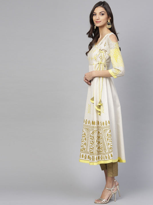 Printed Angarkha Kurta